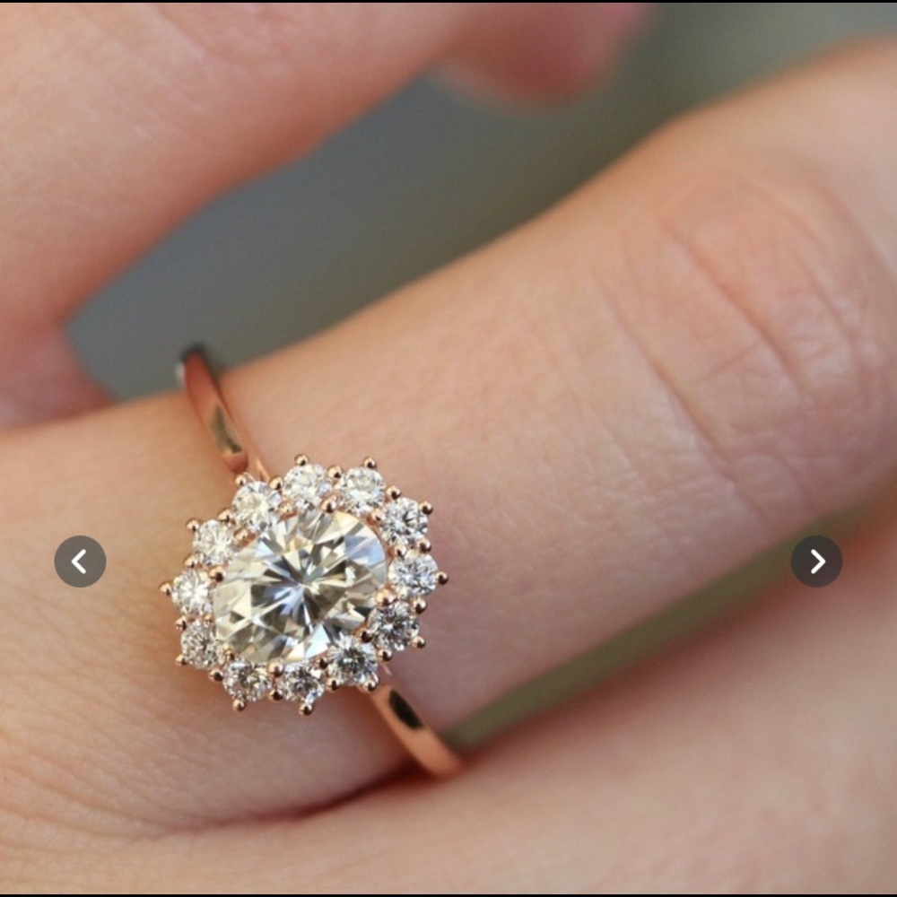Vintage Style Rose Gold Sapphire Ring